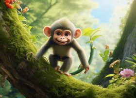 猴猴故事 小猴子下山的故事