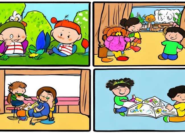 4个简单幼儿故事连环画、成语故事连环画(四格) 4个简单幼儿故事连环画、成语故事连环画(四格)