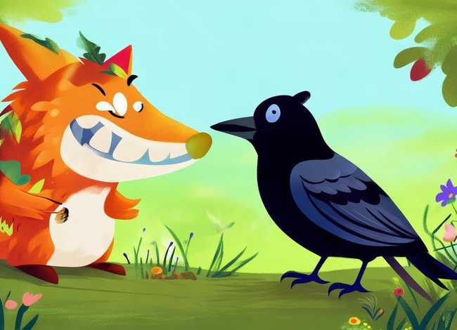 童话故事儿童版狐狸与乌鸦，童话故事乌鸦和狐狸300字