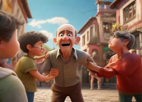 尊老爱幼的故事视频 - 童话故事-男人太猖狂,居然动手打老人,一点也不懂尊老爱