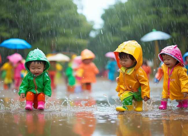 下雨了幼儿故事（哗啦啦,下雨了小班教案）