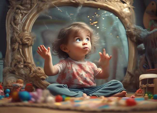 小孩自己编故事自己玩正常吗、小孩子经常对着镜子自言自语正常吗