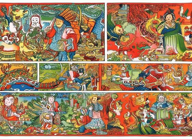 古时候的故事简笔画 - 中国古代神话故事连环画简笔画