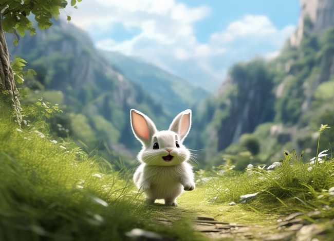 大山里的回声小故事 - 小兔子淘淘很淘气,没人和它玩,它跑到山里,碰到了回声的故事, 大山里的回声小故事 - 小兔子淘淘很淘气,没人和它玩,它跑到山里,碰到了回声的故事,