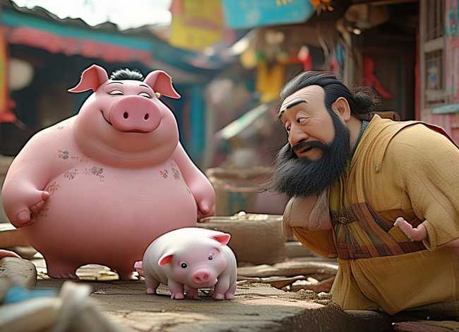 小猪汉汉故事视频、趣味谜语小故事-张飞卖小猪 小猪汉汉故事视频、趣味谜语小故事-张飞卖小猪