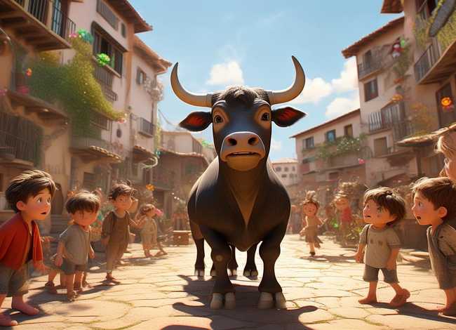 西班牙小镇儿童故事、公牛历险记,一个很温馨的故事