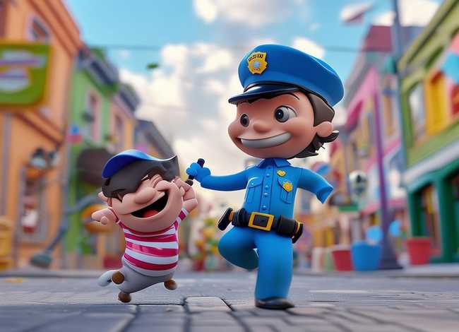 警察抓小偷的图片卡通；自我介绍周记300字