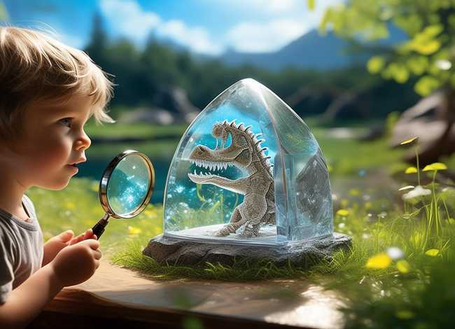 恐龙化石幼儿作品；200字恐龙变化石的故事,怎么写