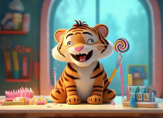 老虎吃糖的故事绘本（幼儿园刷牙教案）