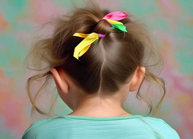 儿童头发背面图片，怎么快速的儿童扎头发