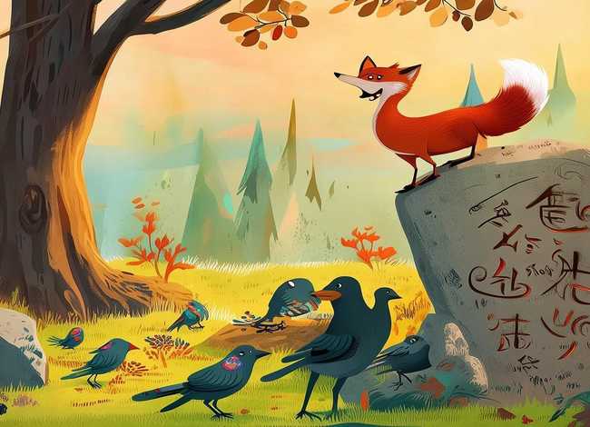 儿童故事拼音版注音版，鸦狐文言文拼音版