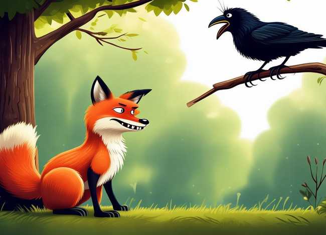 故事2乌鸦和狐狸；寓言故事乌鸦与狐狸的故事