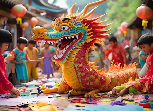 儿童神话图片,中国神话舞龙手工该怎么做 儿童神话图片,中国神话舞龙手工该怎么做