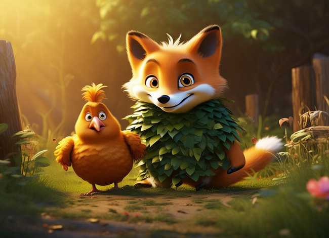 狐狸偷鸡故事完整版；睡前的童话故事