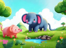 英文绘本故事视频大全集，英文系列绘本《小猪小象》(PDF+音频视频)