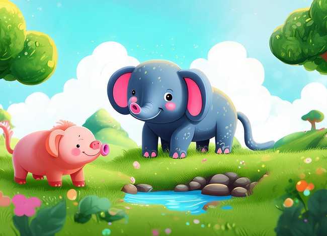 英文绘本故事视频大全集，英文系列绘本《小猪小象》(PDF+音频视频)
