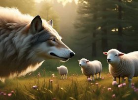 儿童故事一只狼与三只羊（寓言故事作文）