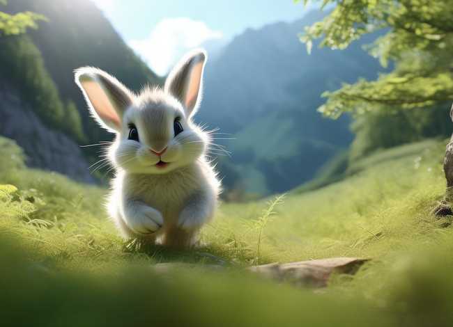 大山里的回声小故事 - 小兔子淘淘很淘气,没人和它玩,它跑到山里,碰到了回声的故事, 大山里的回声小故事 - 小兔子淘淘很淘气,没人和它玩,它跑到山里,碰到了回声的故事,