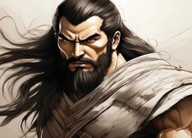 历史人物故事简笔画，三国吕布简笔画霸气