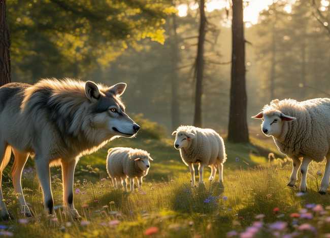 儿童故事一只狼与三只羊（寓言故事作文）