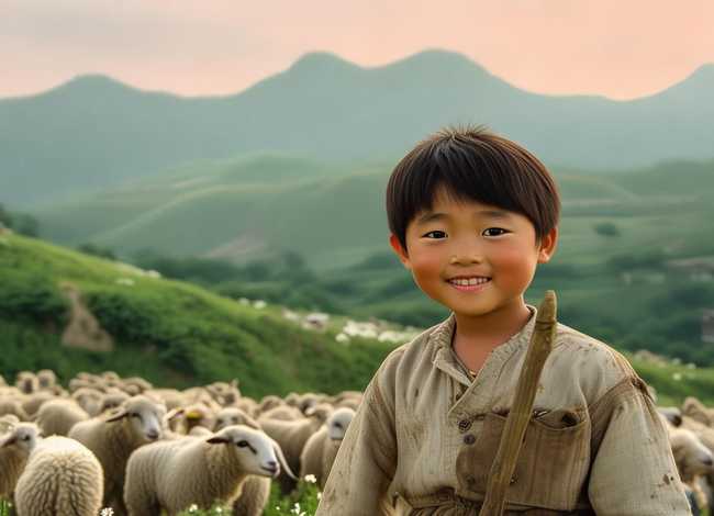 王二小放牛图片（《歌唱二小放牛郎》的课文原文是什么）