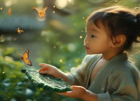 古代儿童图片素材 - 玉牌上的童子和蝴蝶是什么寓意