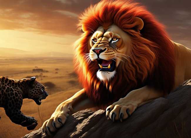 豹子故事在线听；狮子吃肉的故事