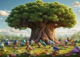 鸟树绘本（大树爷爷的空中学校中的道理）