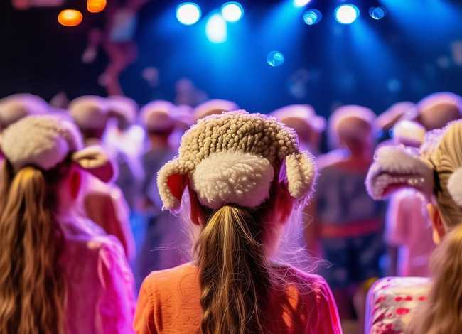 儿童头发的扎法 - 舞台儿童羊角辫的扎法