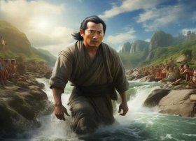 儿童有关大禹治水的故事；神话故事大禹治水缩写(200~400字)