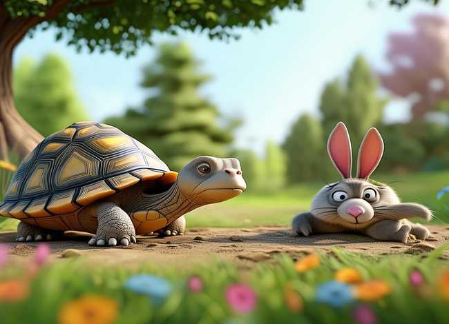 动物乐园幼儿故事；笑话故事 新龟兔赛跑