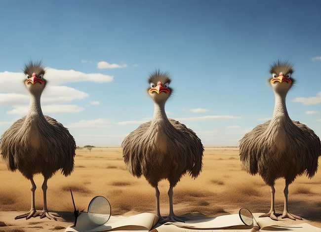 鸵鸟故事寓言，寓言“三只鸵鸟”有何寓意