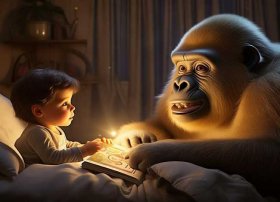 儿童故事3-6岁完整版大猩猩 - 绘本故事-《晚安,大猩猩》