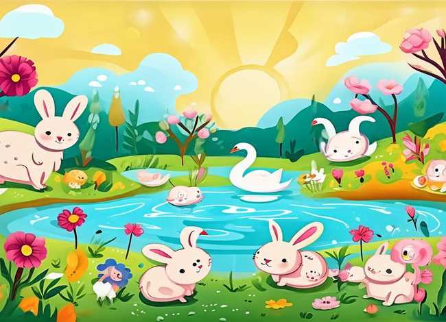 春天的故事儿童画 - 春天有哪些动物图片简笔画