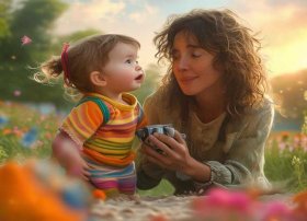 儿童画童年趣事，妈妈的美好瞬间600字作文