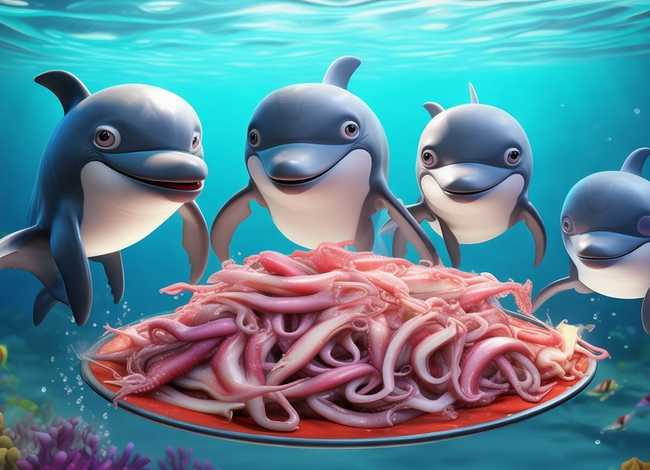 海豚故事儿童睡前故事、儿童睡前故事贪吃铁板鱿鱼的严重后果