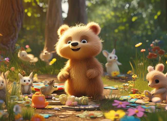 提问式儿童故事（托班教案-小熊请客）