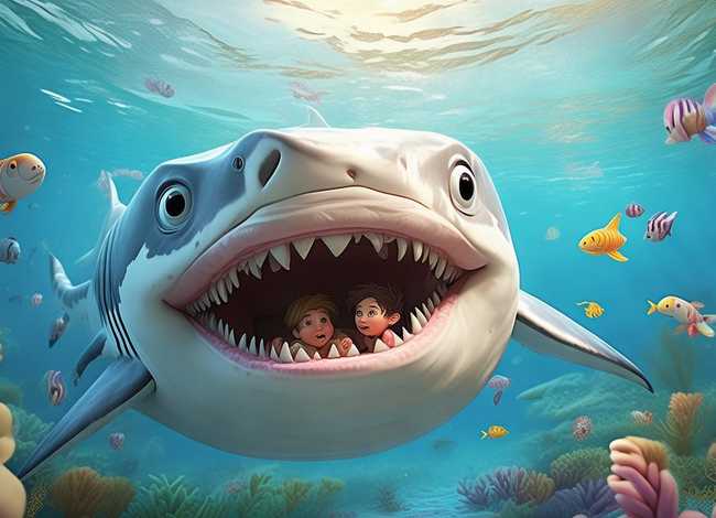 3-6岁幼儿故事大鲨鱼 - 被大鲨鱼吞到了肚子里睡前故事 3-6岁幼儿故事大鲨鱼 - 被大鲨鱼吞到了肚子里睡前故事