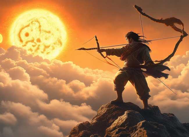 后羿射日的故事儿歌；后羿射日这个成语故事的意思