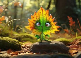 叶子讲故事；爱讲故事的树叶讲了一个什么故事