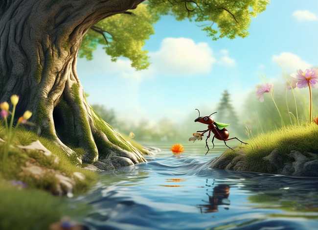 寓言故事蚂蚁过河 童话故事玛蚁报恩 寓言故事蚂蚁过河 童话故事玛蚁报恩