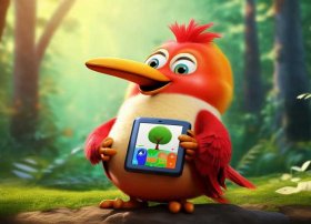 啄木鸟儿童故事 - 啄木鸟的移动电话儿童童话故事