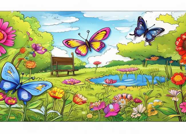 三只蝴蝶绘本故事完整图片；幼儿园教案