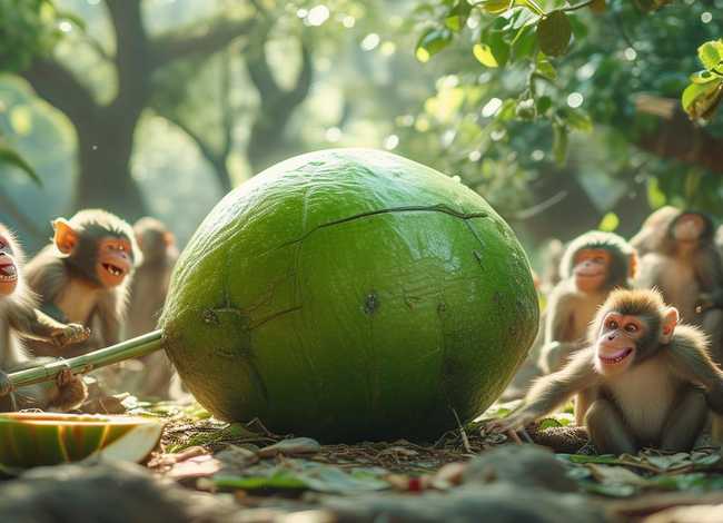 猴儿吃西瓜故事 - 猴吃西瓜的故事 猴吃西瓜的故事寓意