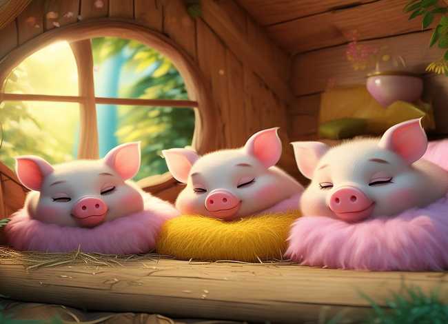 三只小猪儿童版故事；三只小猪的故事 儿童睡前故事 经典童话故事