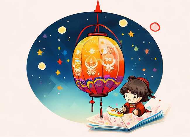 元宵节儿童画简单又漂亮 - 元宵节小插画-元宵节书签怎么画 元宵节儿童画简单又漂亮 - 元宵节小插画-元宵节书签怎么画