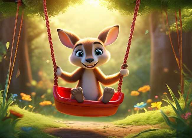 儿童故事小袋鼠的故事;幼儿故事小袋鼠荡秋千 儿童故事小袋鼠的故事;幼儿故事小袋鼠荡秋千