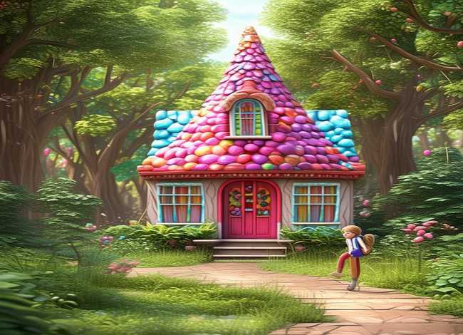 糖果屋故事书、八年级下册英语书第46页糖果屋故事