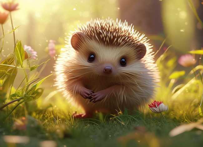 儿童小故事的图片 - 儿童故事-小刺猬拔刺