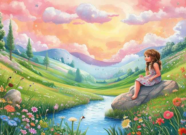 春天的故事一幅画（想要制作一本描写春天故事的绘本,A4纸5-10张）